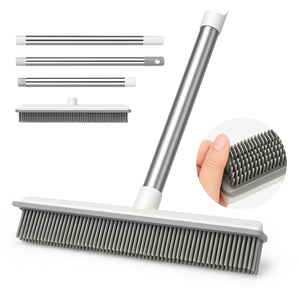 Escoba De Goma Con Lampazo Ideal para Pelos